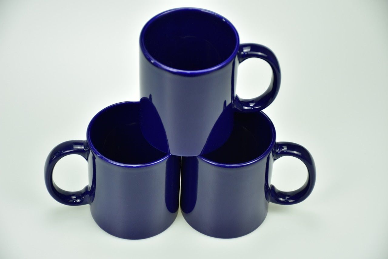 Colored Mugs Dark Blue 